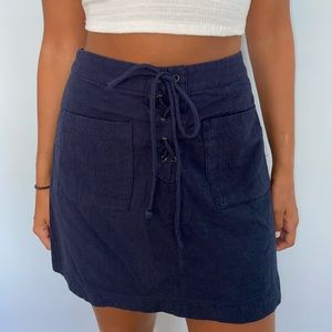 Navy Cotton Skirt